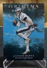 2019 Panini Origins Football Turquoise Carson Wentz #72