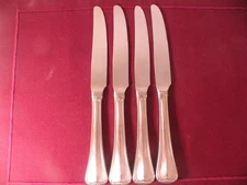4 Dinner Knives Towle Hamilton Satin Stainless flatware Germany Knife 9 1/4"