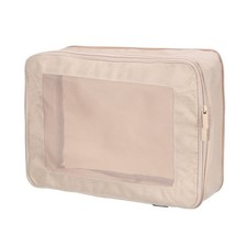 Compression Packing Cube 34x26x13cm Travel Luggage Organizers Bag Beige