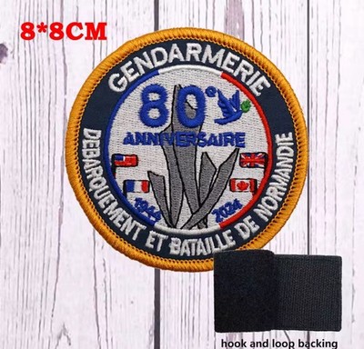 Gendarmerie Patch 80th Birthday D-Day Landing Normandy 1944-2024 Scratch