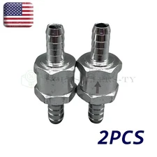 2PCS 10mm 3/8" Aluminium Fuel Line One Way Non Return Check Valve Petrol Diesel
