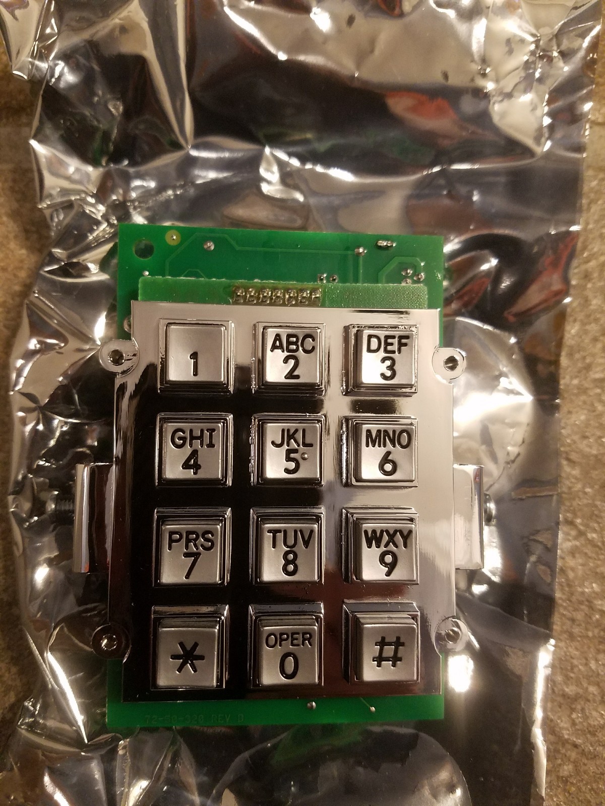 Wintel Vcd Wintel 63-30-021 Stainless Steel Phone Keypad ITC Dial 254ev Rev 2.3 ...