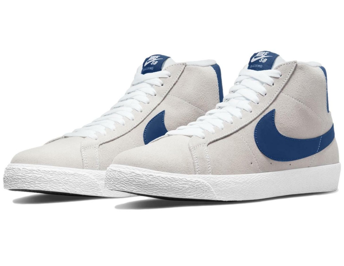 Nike Men's Zoom Blazer Mid SB 'White Court Blue' Shoes B Nike Men's Zoom Blazer Mid SB 'White Court Blue' Shoes B