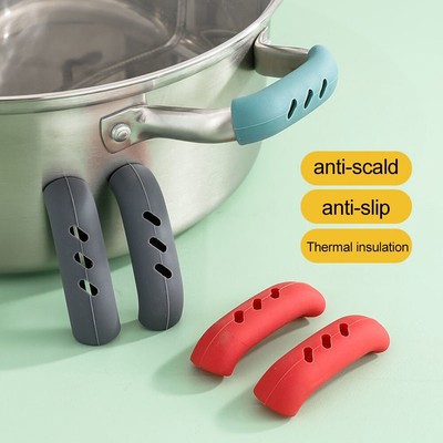 Heat Resistant Silicone Wok Handle Cover - Anti-Scald Grip Sleeve For Cast Iron & Stainless Steel Pans