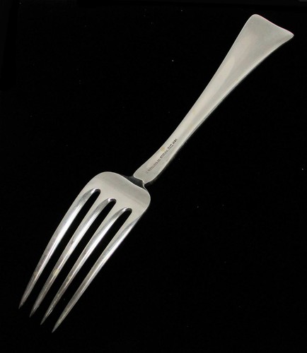 TIFFANY & CO 12 LAP OVER EDGE STERLING SILVER 7 1/2" PLACE FORKS - Picture 3 of 5