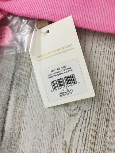 Beaufort Bonnet Company Julia Jumper Hot Pink Corduroy Girls Sz 6 NWT - Picture 5 of 10