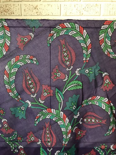 Vintage Scarf Head Wrap Turkish Yikanmis Purple Turkey - Picture 5 of 5