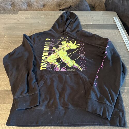 Dragon Ball Z Goku Pullover Hoodie Mens Sweatshirt Toei Animation Black Sz MED - Picture 2 of 9