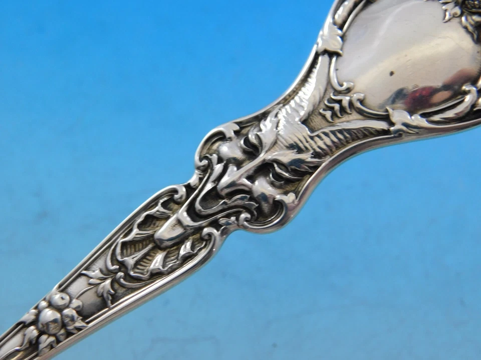 Cuchara de bayas de plata esterlina Nuremburg by Alvin 8 1/2" servidor de cubiertos vintage Foto 3 de 4
