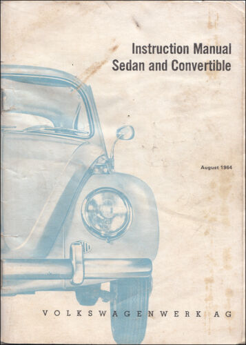 1965 VW Bug Owner Manuale Nessun Cover Utente Guida Libro Volkswagen 1200 Beetle - Afbeelding 1 van 2