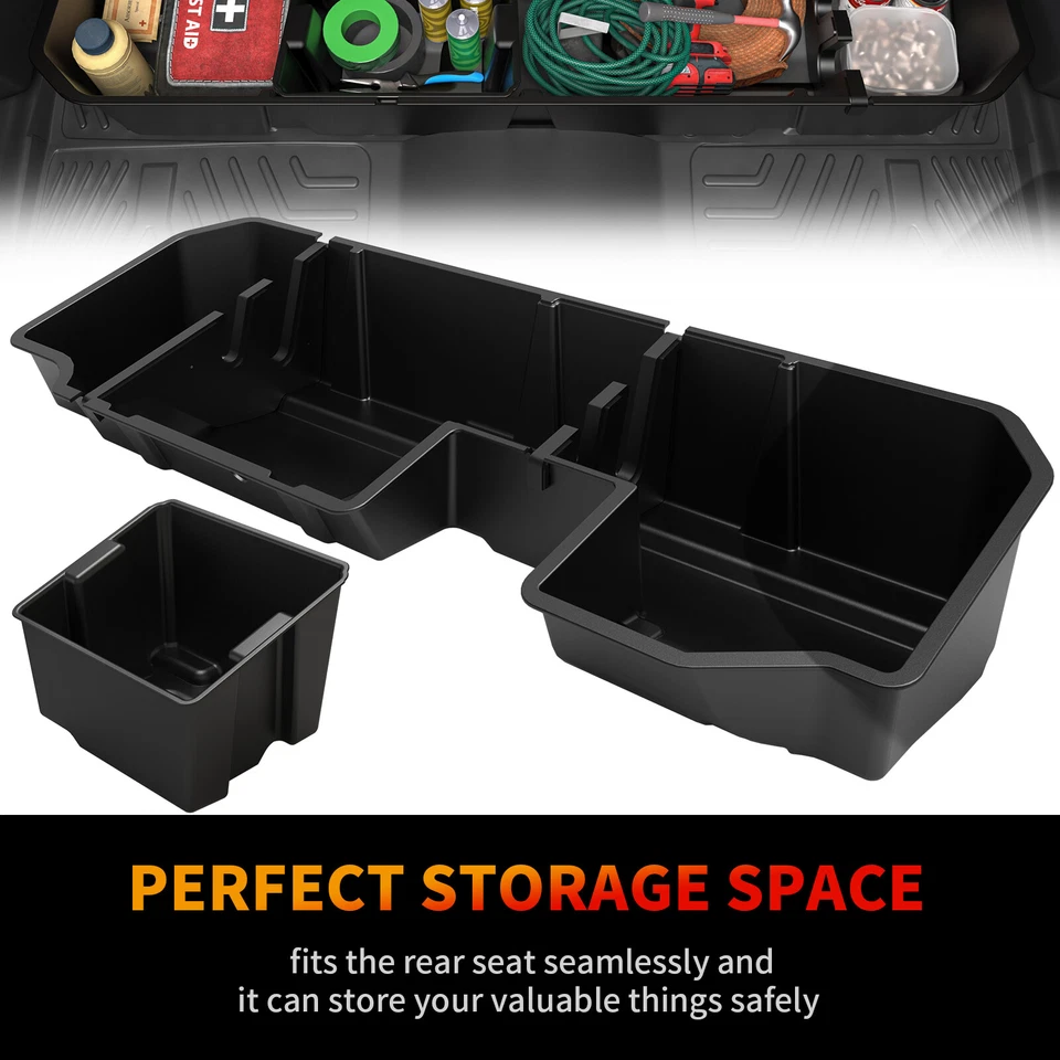 Rear Under Seat Storage for 2019-2025 Silverado Sierra 1500 20-24 2500HD 3500HD - Image 3 of 4