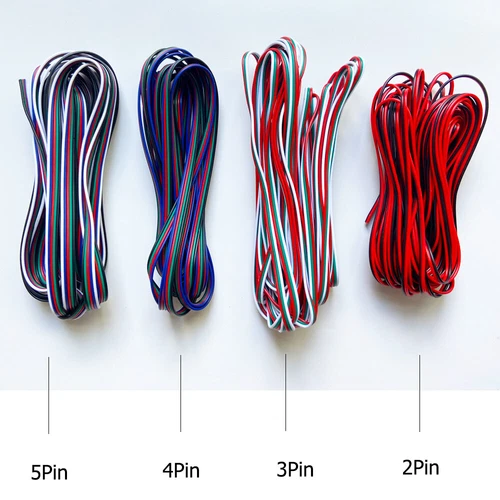 2/3/4/5/6Pin LED Strip Light Extension Cable Wire Cord Connectors 18/20/22AWG - Picture 6 of 13