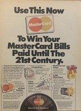 1989 MasterCard Credit Card PRINT AD Get Bills Paid Until 21st Century VTG 1980s