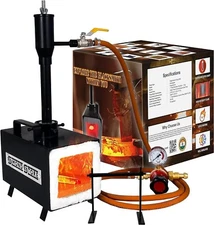 Propane Forge Single Burner With Stand - Portable Metal Forge - 2600F