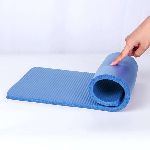 Tappetini Yoga Extra Spessi 15mm Esercizio Palestra Fitness Tappetino Antiscivolo con Cinghia di Trasporto US - Foto 8 di 15