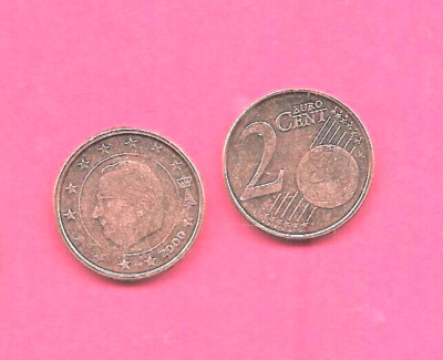 BELGIUM BELGIAN KM225 2000 UNCIRCULATED-BU MINT-UNC 2 EURO CENT COIN