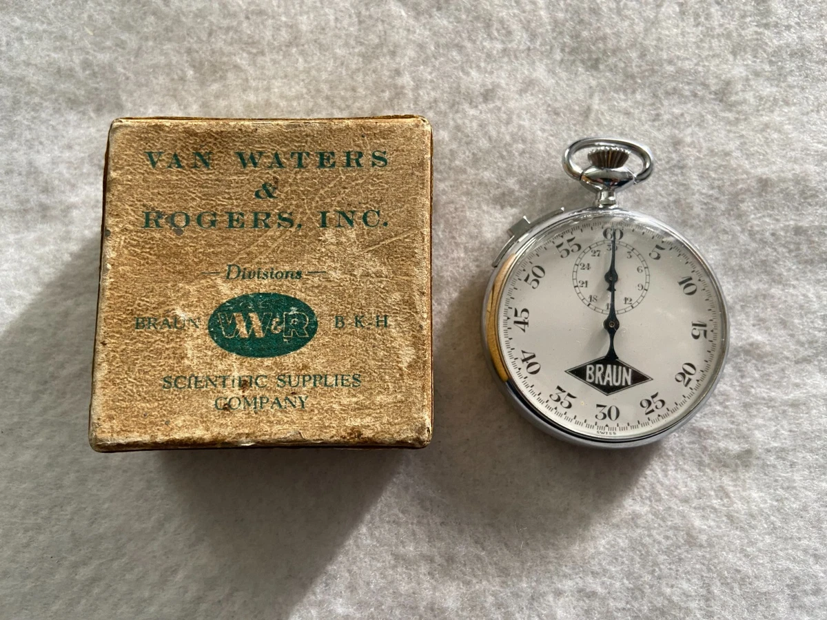 Swiss Made Braun Mechanical Wind Up Vintage Stop Watch