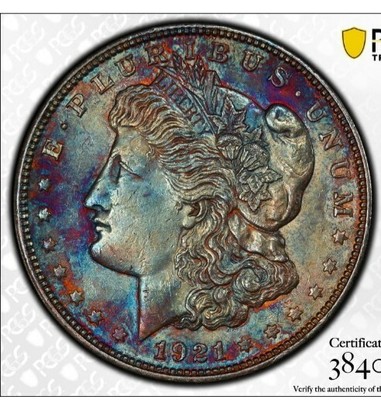 Download 1921 PCGS Silver Morgan COIN Dollar Genuine Questionable Color -AU DETAIL | eBay