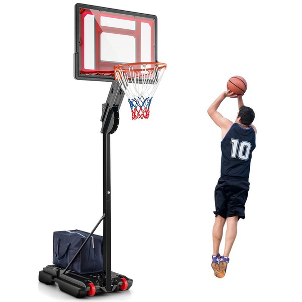 BasketballstäNder Basketballkorb Basketballanlage Outdoor Korbanlage 228-265 Cm-image