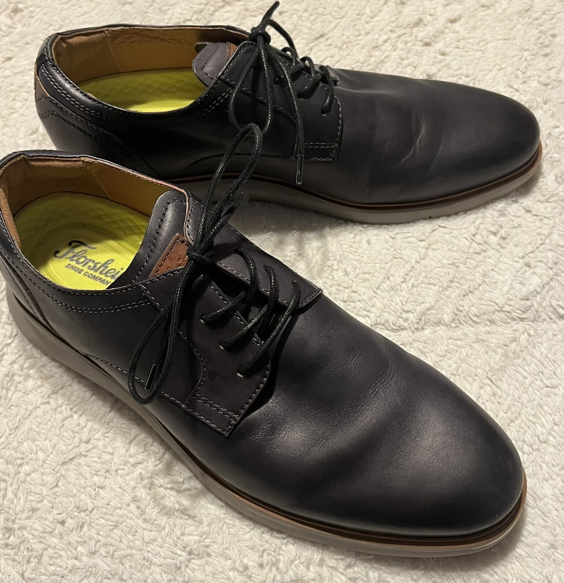 Florsheim Fuel Plain Toe Comfort Oxford Shoes 14240 Black Leather