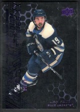 2020-21 UD Black Obsidian Purple Liam Foudy Rookie /99 #OR-8 Columbus Blue