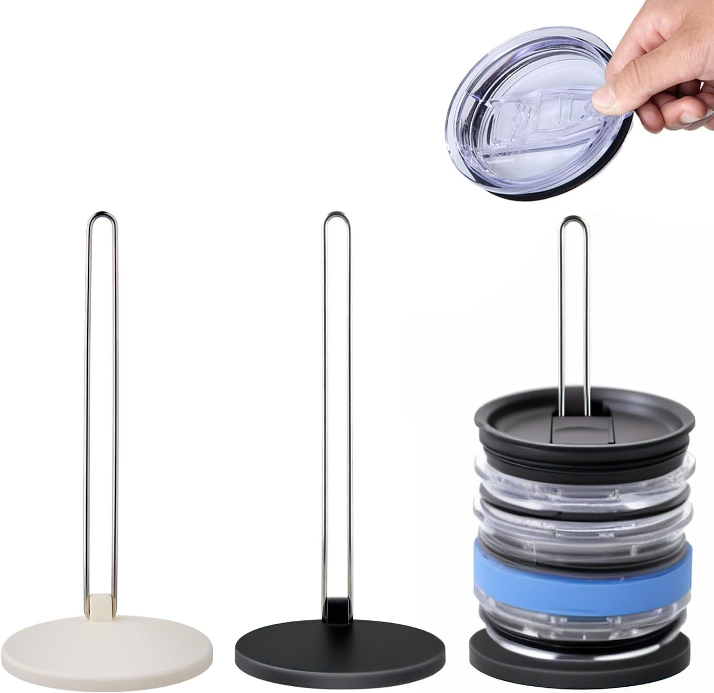 DOSTK 2PC Tumbler Lid Organizer, Holders for Kitchen Storage &...