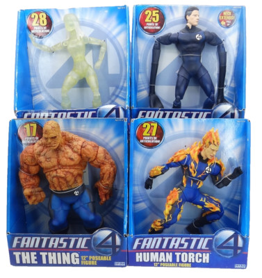 4 Fantastic Four Spielzeug Action Figuren Set 30cm ToyBiz Marvel 2005 NEU OVP