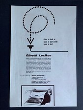 Vintage 1940s Olivetti Lexicon Typewriter Print Ad thumbnail