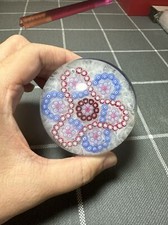 Vintage Baccarat Millefiori Glass Paperweight 1972