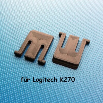 Tastaturfüße (2 Stück) passend für die Logitech Tastatur K270 in Schwarz und ...