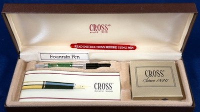 CROSS 10K GOLD-FILLED ROLLED CLASSIC CENTURY FOUNTAIN PEN w14K