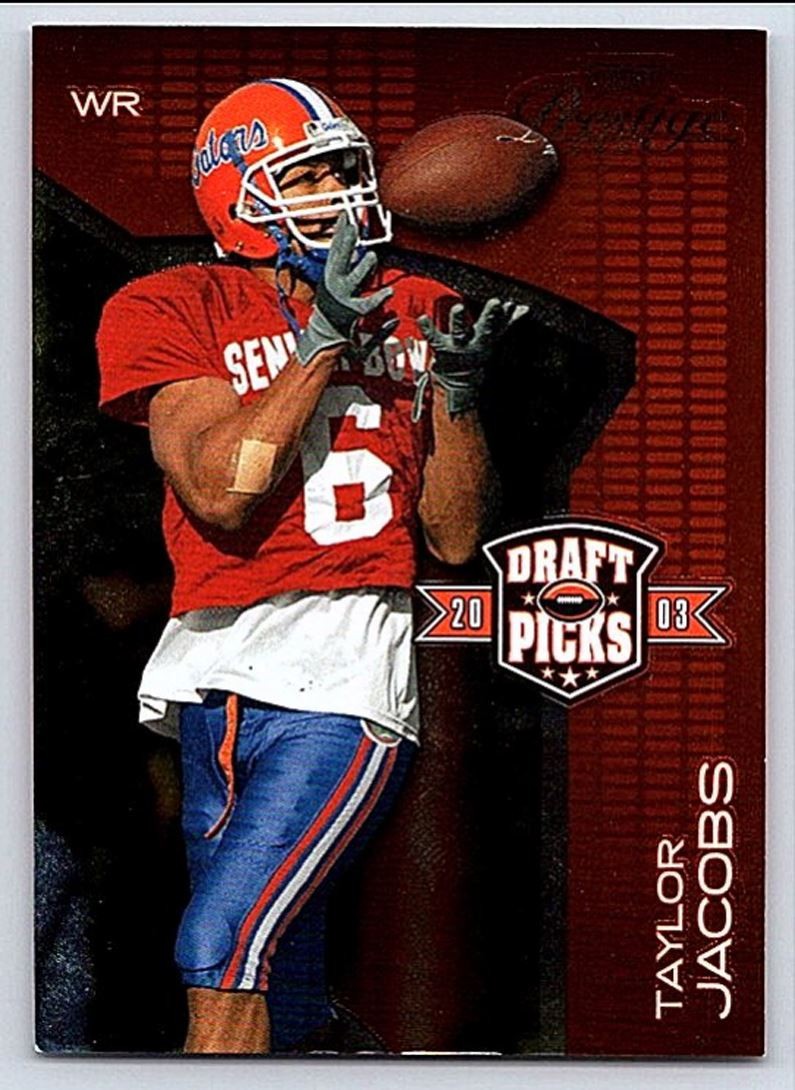 2003 Playoff Prestige Draft Picks  Taylor Jacobs DP-14 1376/2003