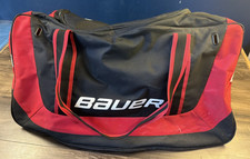 Bolsa de equipo de transporte de hockey Bauer 650 | roja y negra | duradera | bolsa de equipo 30x14x16"
