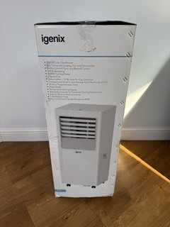Igenix 9000 BTU Portable Air Conditioner 3in1 Cooling Dehumidifier Fan White