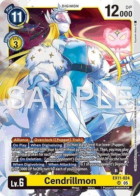 Digimon Card Game Cendrillmon Super Rare Dawn of Liberator EX11-024 SR