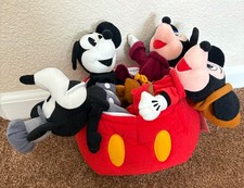 Disney Store Mickey Mouse 70 Happy Years vintage Plush Set Bean Bag lot in pants