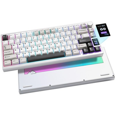YUNZII AL80 Wireless Mechanical Keyboard,Full Aluminum CNC, Smart LCD Display...