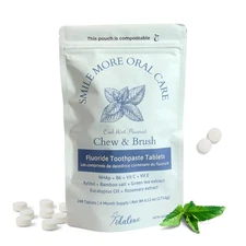 Fluoride Toothpaste Tablets with Nano Hydroxyapatite - Vegan, Enamel Strength...