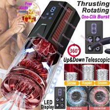 Male Masturbaters Automatic HandsFree Rotating Thrusting Cup Stroker Men Sex Toy