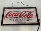 Vintage Coca-Cola Light-Up Sign Drink Coca-Cola In Bottles 5¢ Retro Wall Decor