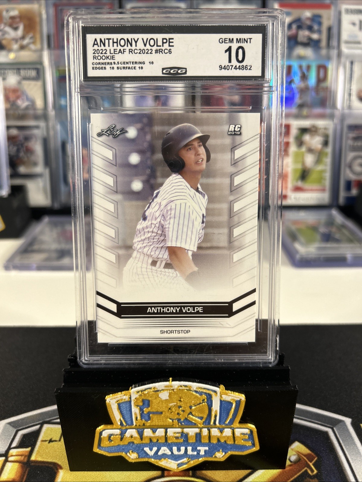 ANTHONY VOLPE 2022 LEAF RC2022 ROOKIE #RC6 NEW YORK YANKEES CCG GEM MINT 10