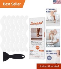 24PCS Anti-Slip Shower Stickers with Scraper, 0.8" 8", White Patented, Non ...