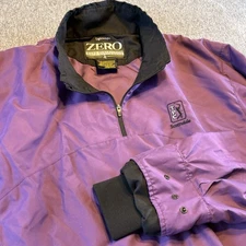 VTG Zero Restriction Jacket Men Large Purple Full Zip Golf Outerwear Windbreaker