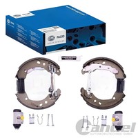 Hella BREMSBACKEN-SATZ 203,2Mm Hinterachse Passend FüR Nissan Micra Note Tiida