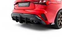 Heckansatz Diffusor + Flaps Passend FüR Audi RS3 Limousine 8Y Fl Schwarz Hochgla