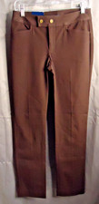 Chaps Petite Slimming Fit Regular Length Flat Front Dress Pants Size 4P Brown