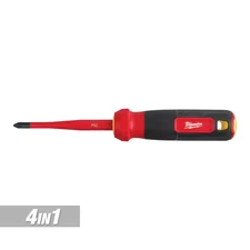 4-In-1 1000V Insulated Slim-Tip Multi-Bit Screwdriver