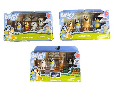 Bluey School Mates/School Pack/Bluey and Friends Figures - 3 Boxes 12 Dogs NEW