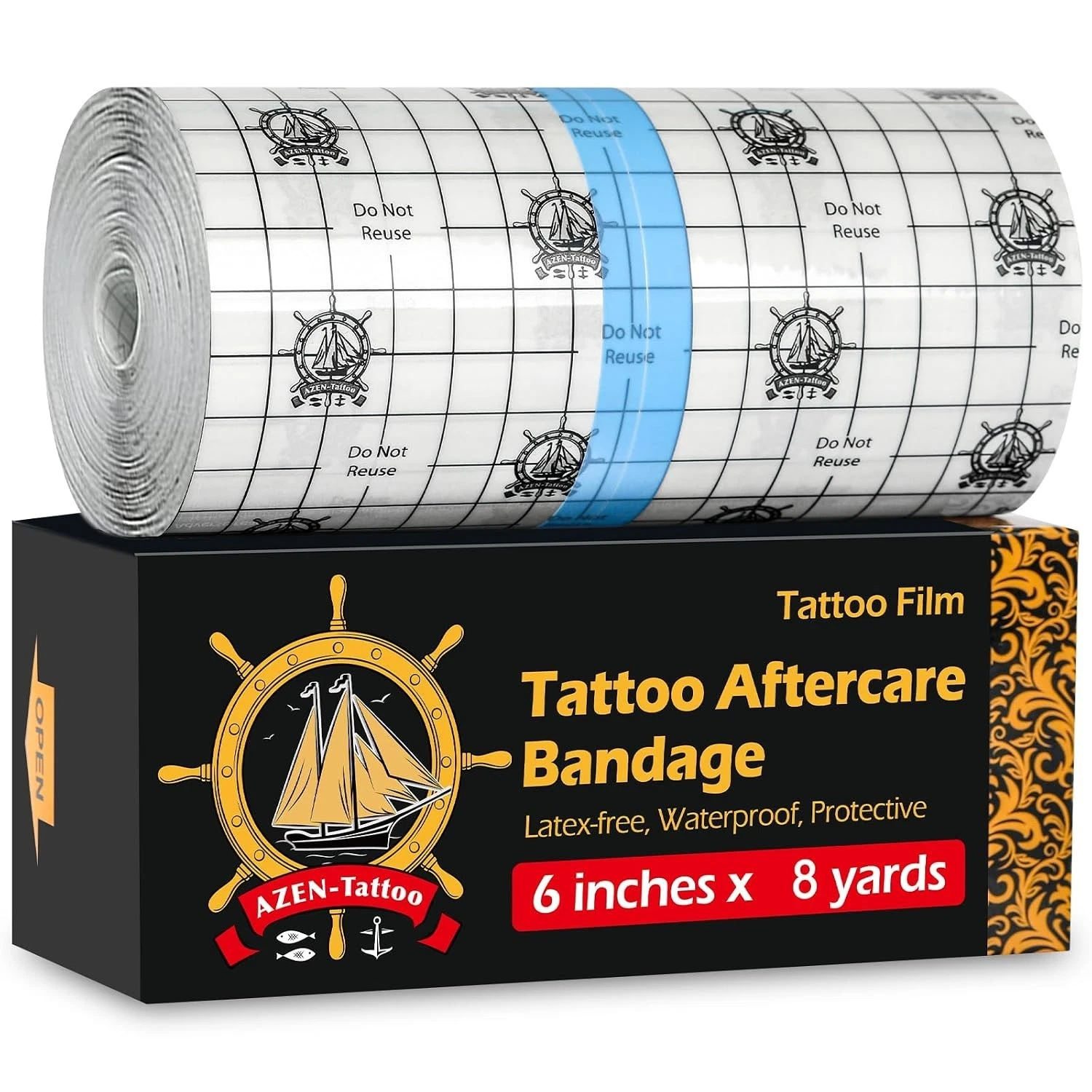 Tattoo Aftercare Bandage, 6"X 8 Yard, Tattoo Waterproof Bandage, Second Skin Tat image 1