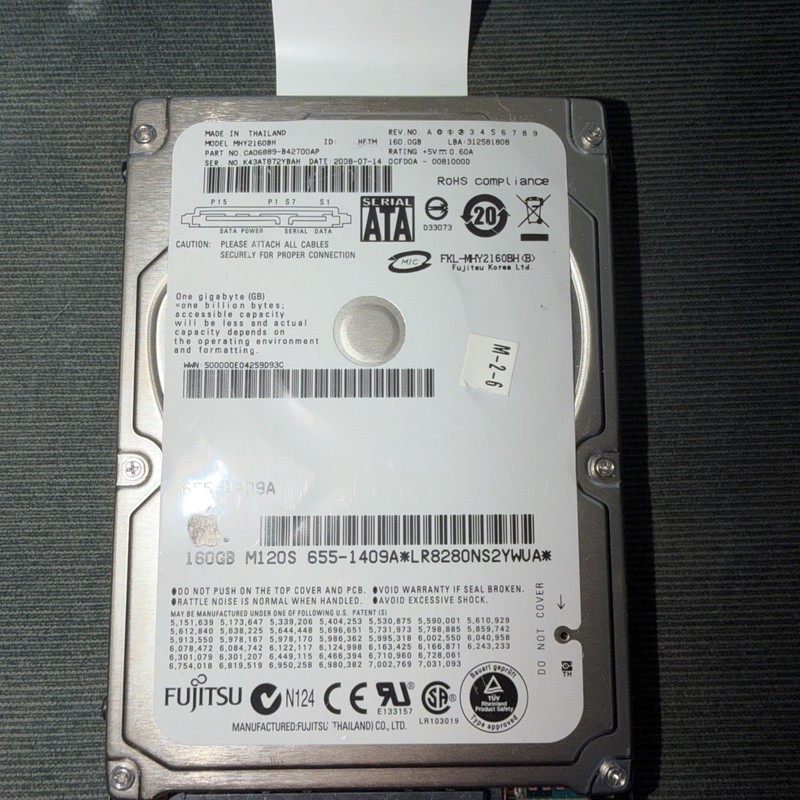 OEM HGST MHY2160BH 160GB 5400RPM SATA HDD HARD DRIVE CA06889-B377000T V000102020
